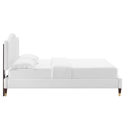 Juniper Channel Tufted Performance Velvet Platform Bed by Modway