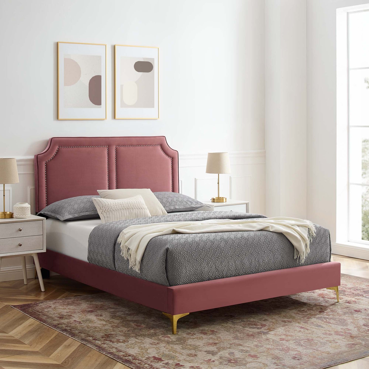 Novi Performance Velvet Bed by Modway