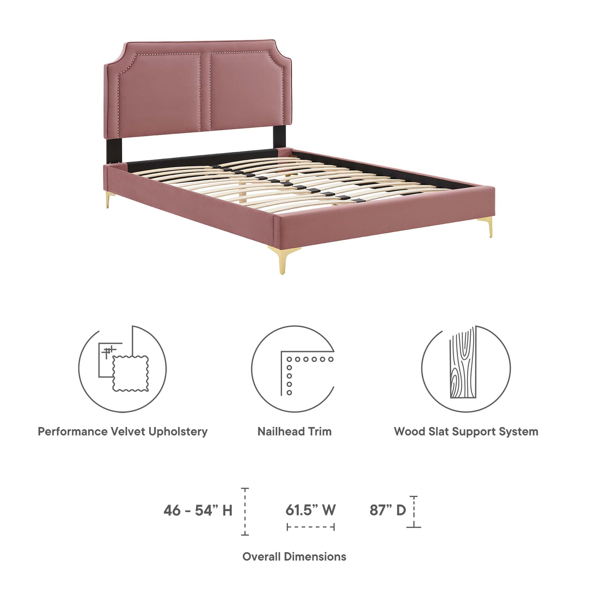 Novi Performance Velvet Bed by Modway