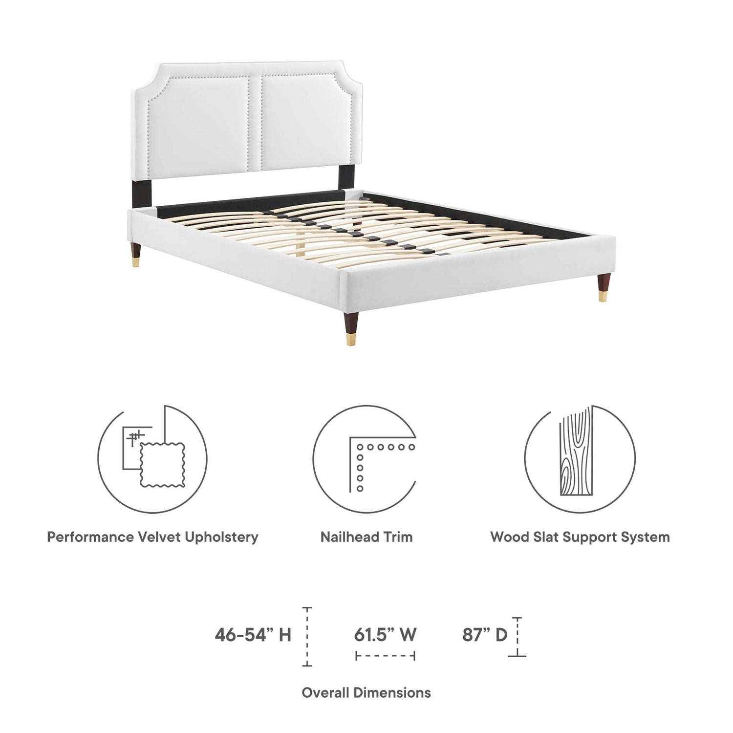 Novi Performance Velvet Bed by Modway