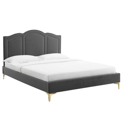 Emerson Performance Velvet Platform Bed By HouseBean