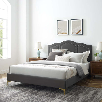 Emerson Performance Velvet Platform Bed By HouseBean