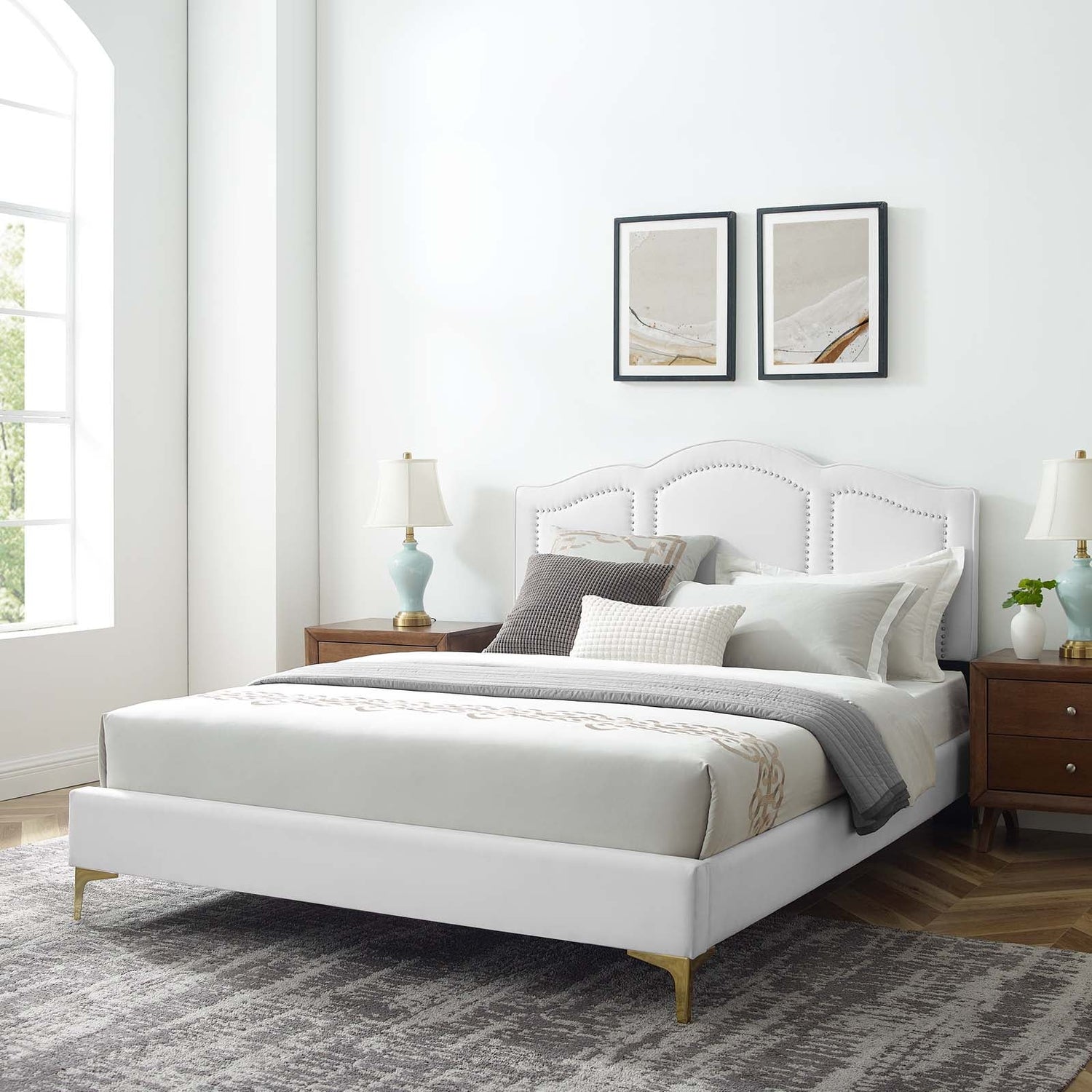 Emerson Performance Velvet Platform Bed By HouseBean