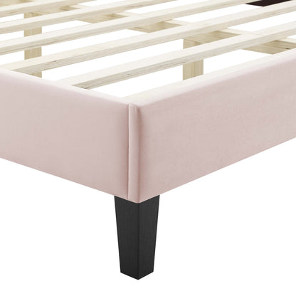 Lindsey Performance Velvet Platform Bed by Modway