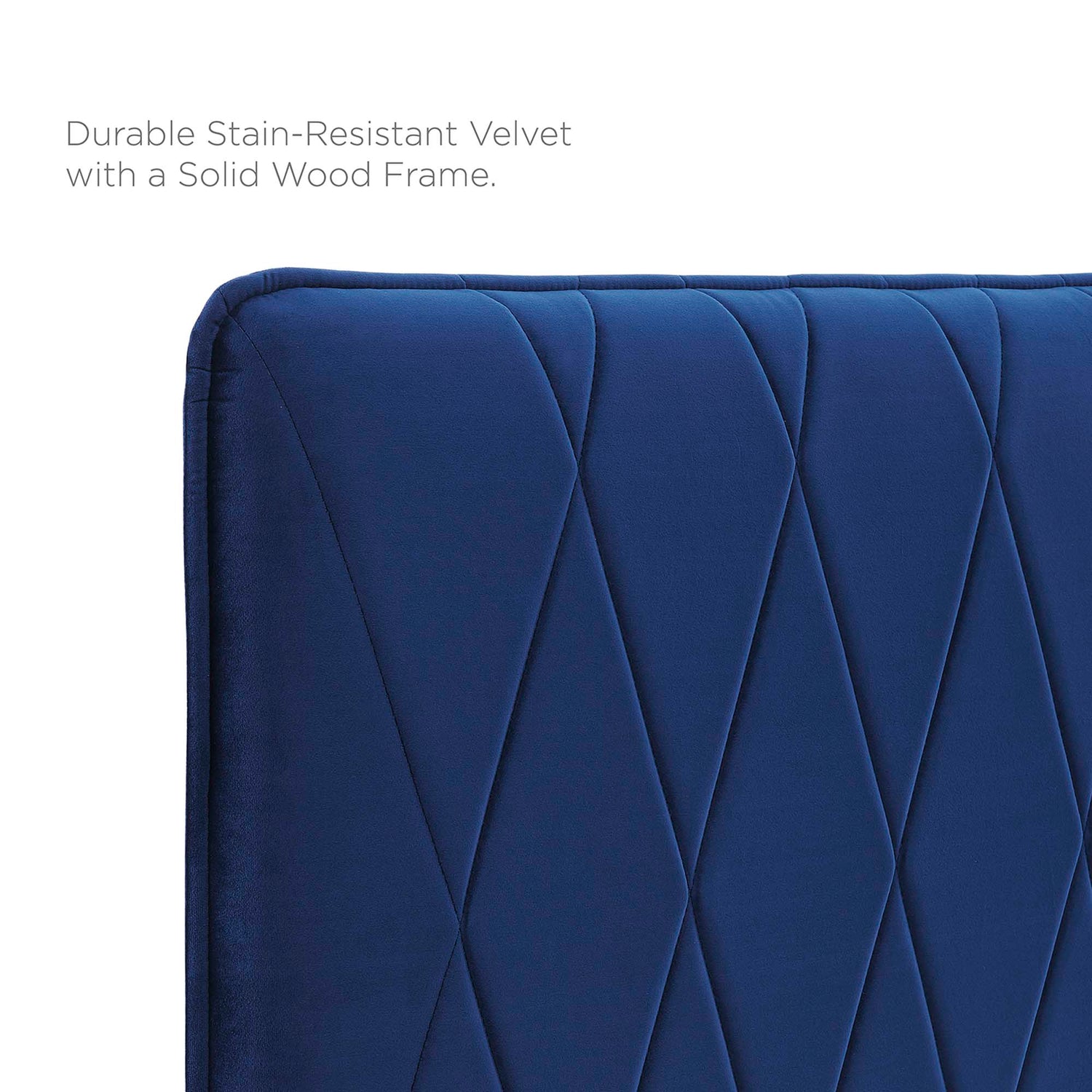 Phillipa Performance Velvet Platform Bed With Gold Metal Legs by Modway