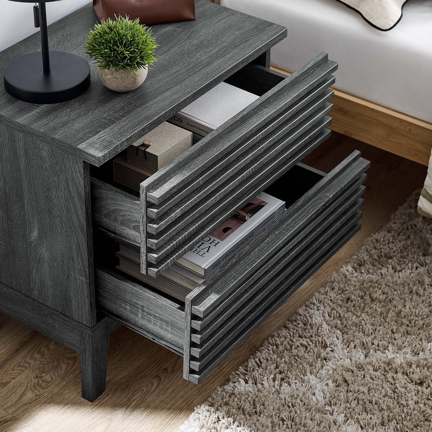 Render Two-Drawer Nightstand By HouseBean