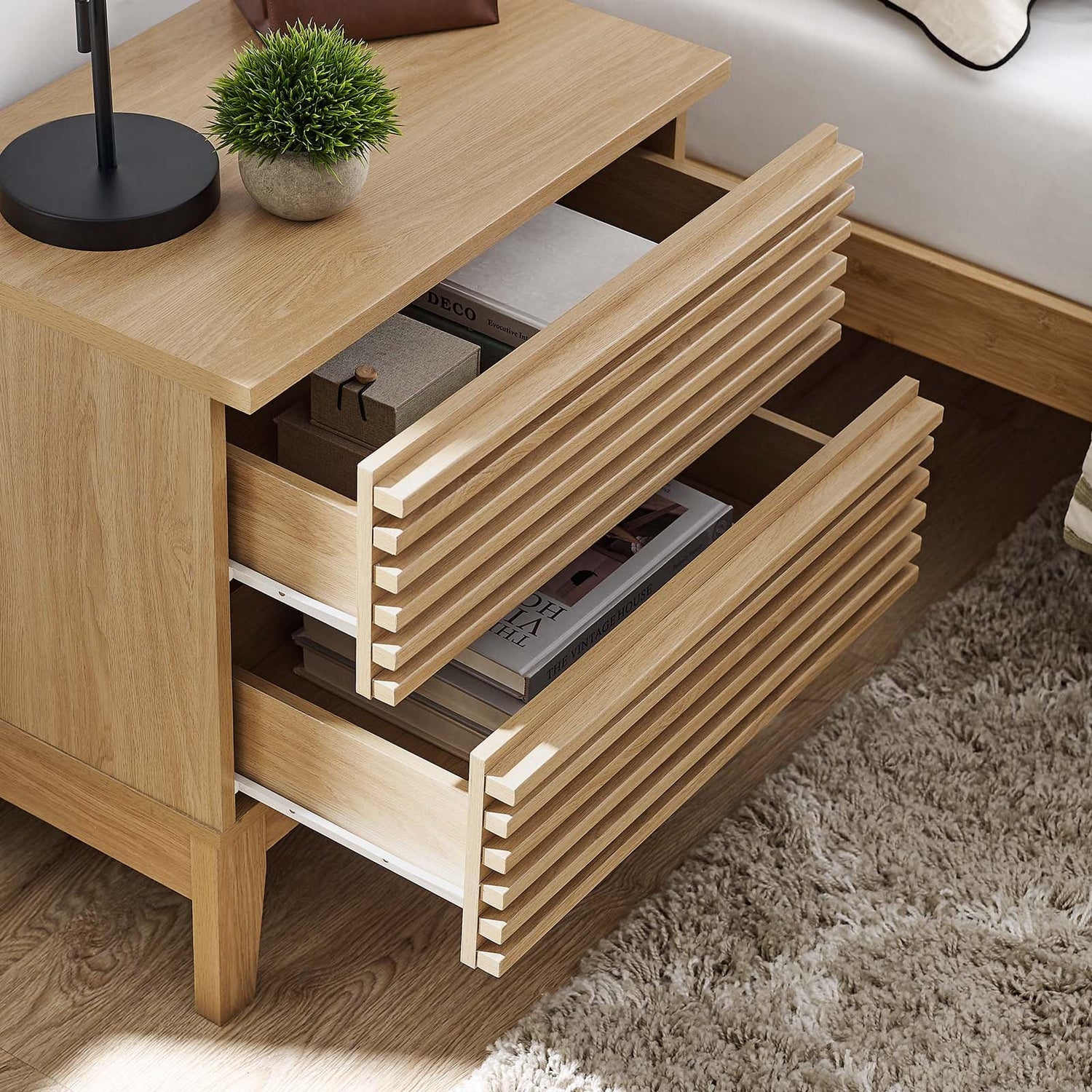 Render Two-Drawer Nightstand By HouseBean