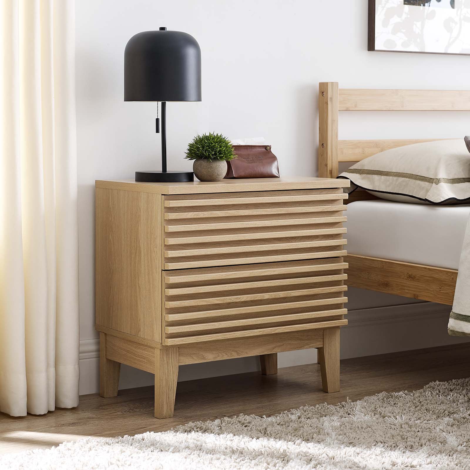 Render Two-Drawer Nightstand By HouseBean