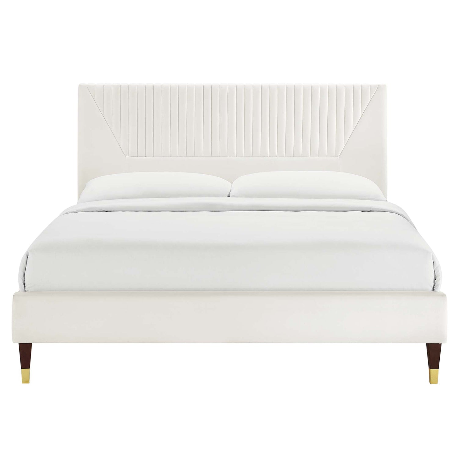 Yasmine Channel Tufted Performance Velvet Platform Bed by Modway