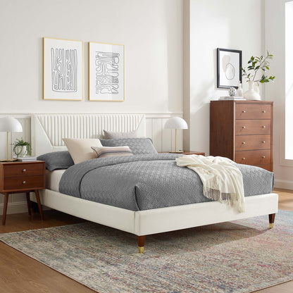 Yasmine Channel Tufted Performance Velvet Platform Bed by Modway