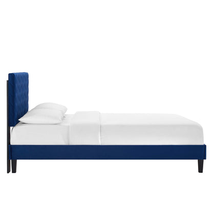 Leah Chevron Tufted Performance Velvet Platform Bed by Modway