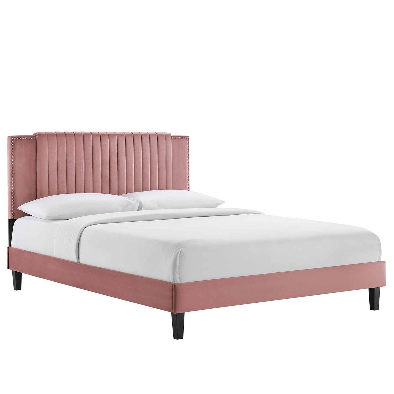 Zahra Channel Tufted Performance Velvet Platform Bed by Modway