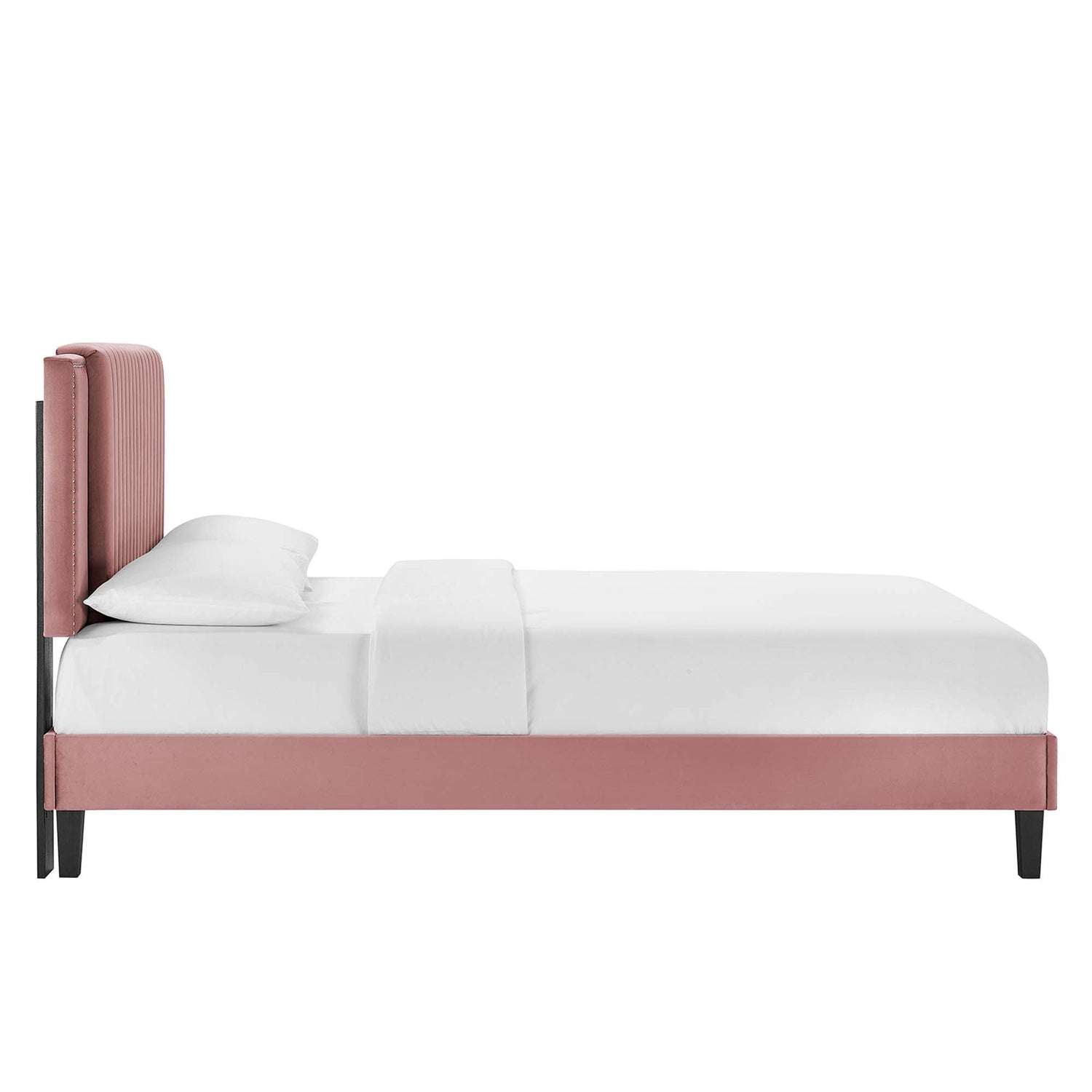 Zahra Channel Tufted Performance Velvet Platform Bed by Modway