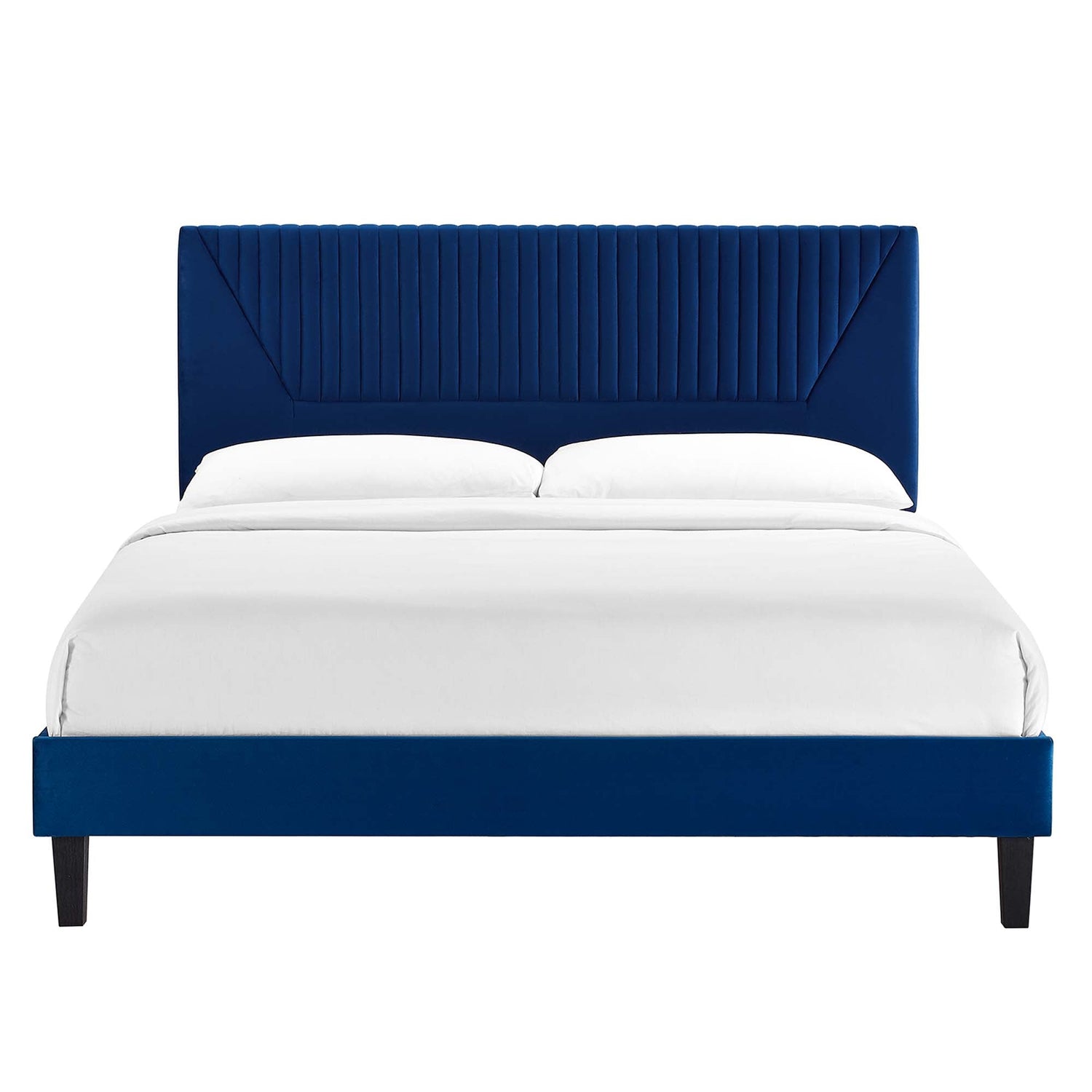 Yasmine Channel Tufted Performance Velvet Platform Bed by Modway