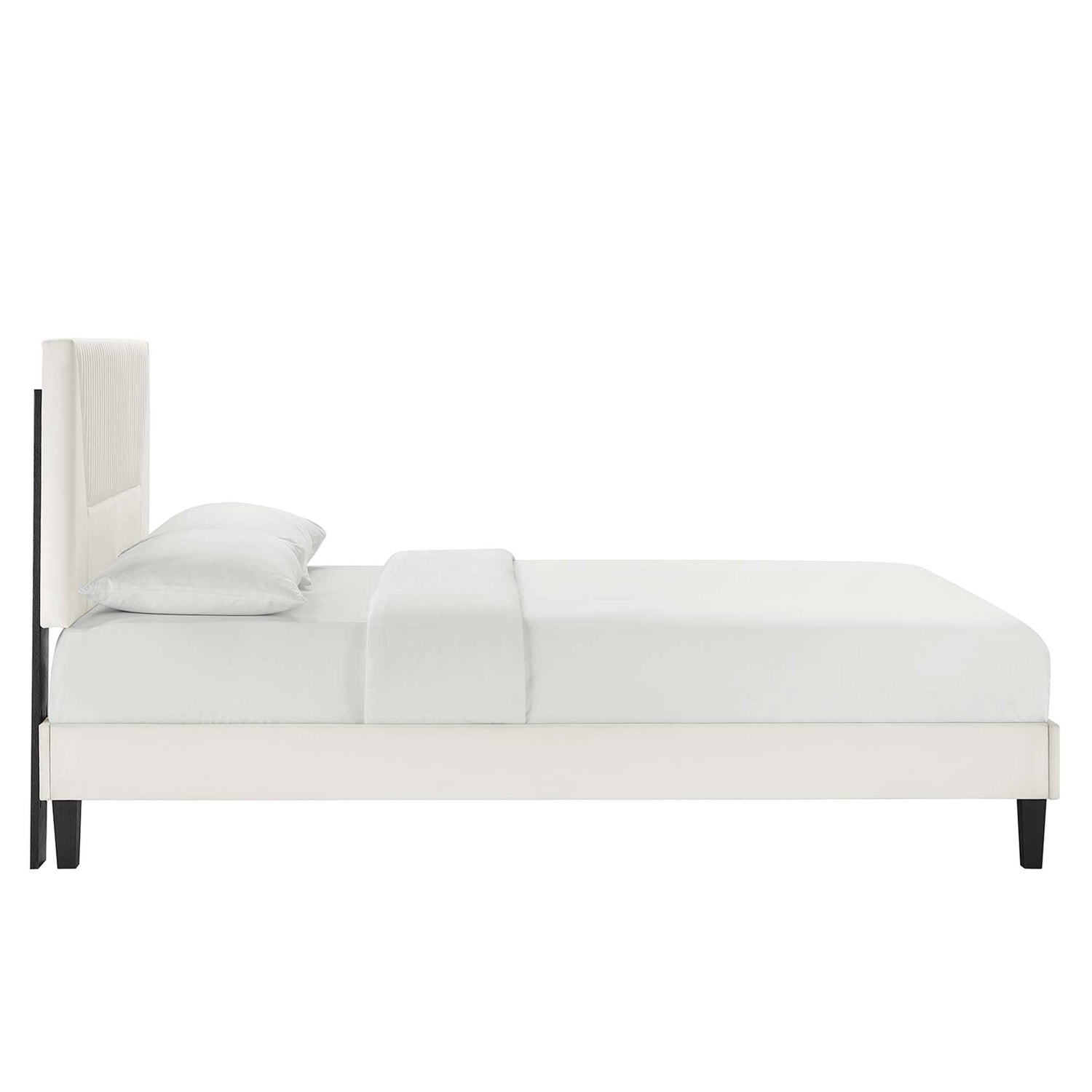 Yasmine Channel Tufted Performance Velvet Platform Bed by Modway