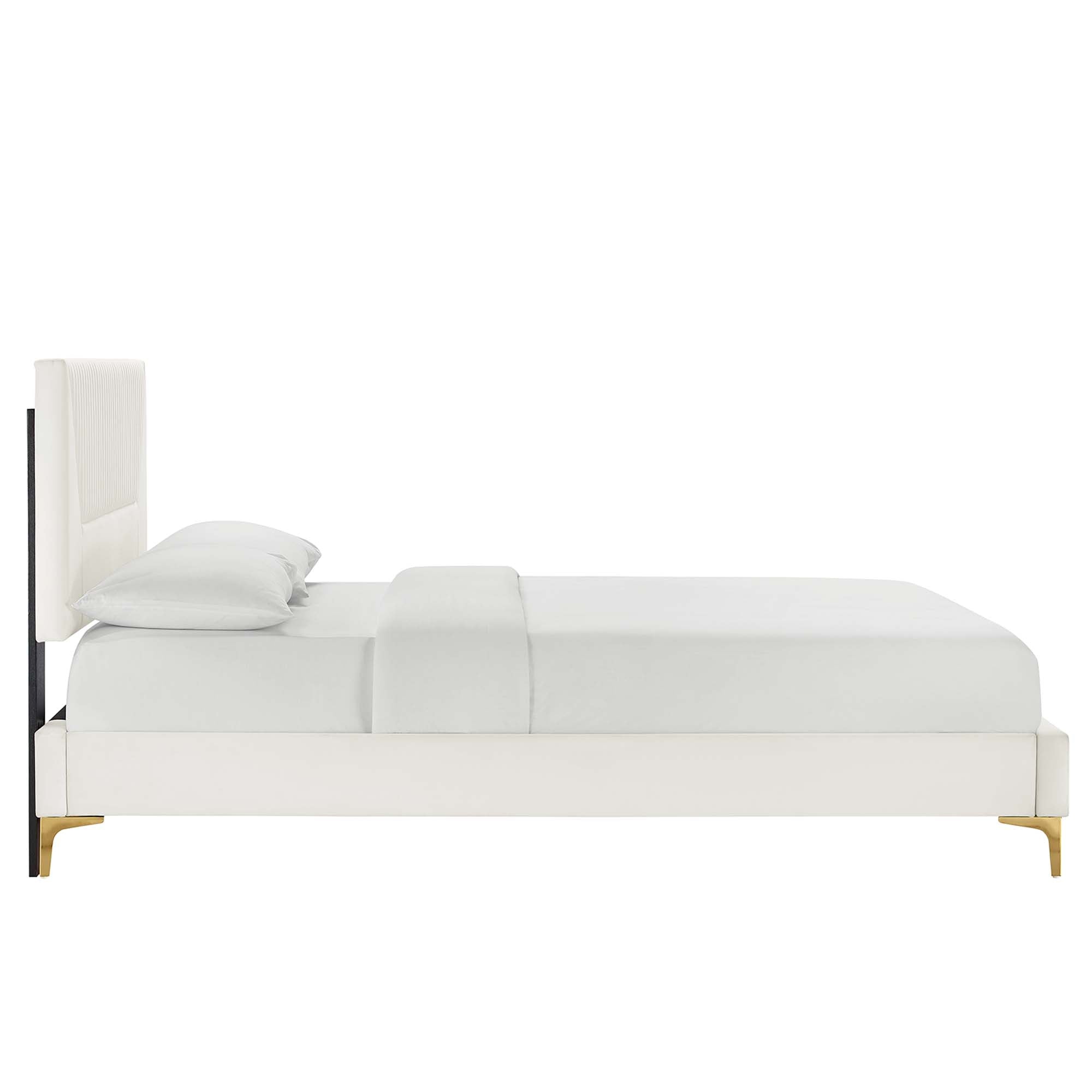 Yasmine Channel Tufted Performance Velvet Platform Bed by Modway