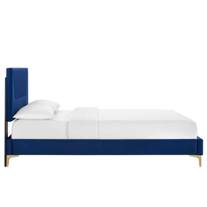 Yasmine Channel Tufted Performance Velvet Platform Bed by Modway