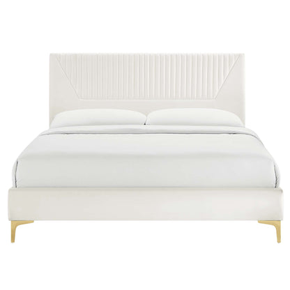 Yasmine Channel Tufted Performance Velvet Platform Bed by Modway