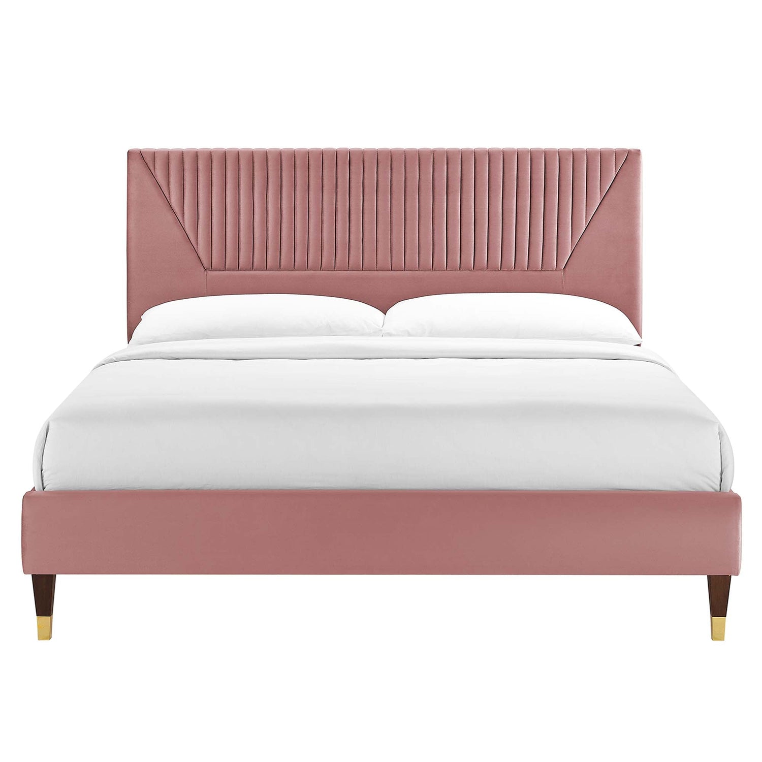 Yasmine Channel Tufted Performance Velvet Platform Bed by Modway