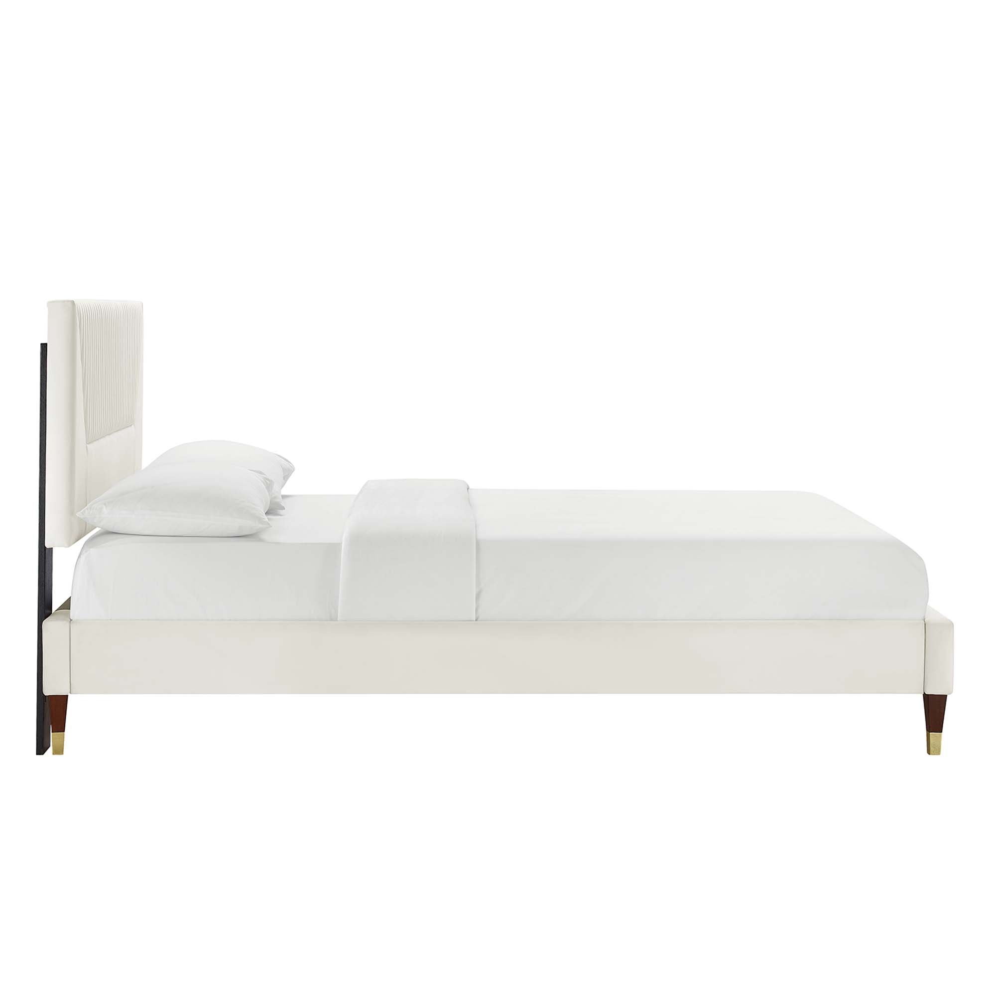 Yasmine Channel Tufted Performance Velvet Platform Bed by Modway