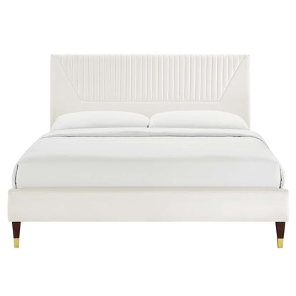 Yasmine Channel Tufted Performance Velvet Platform Bed by Modway