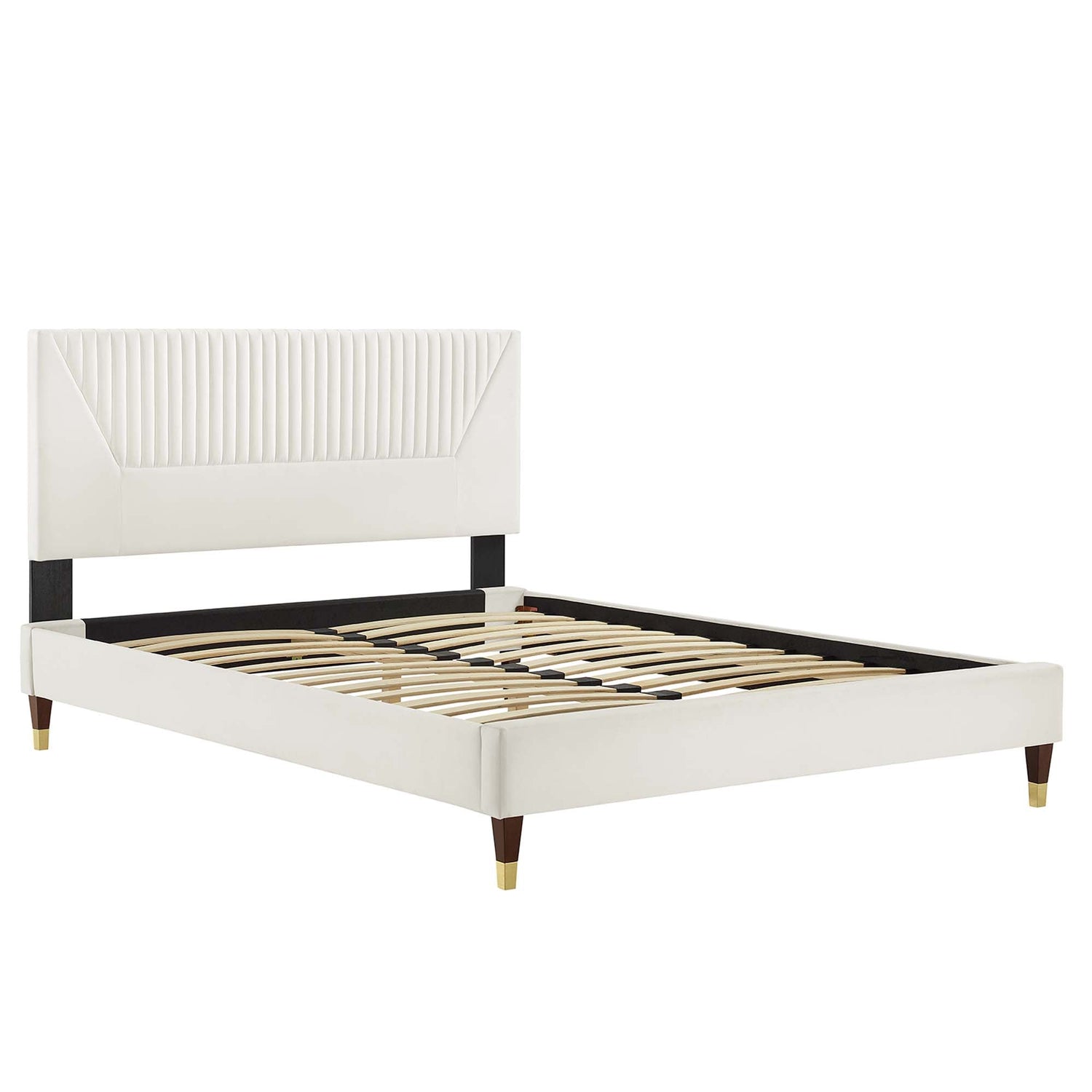 Yasmine Channel Tufted Performance Velvet Platform Bed by Modway