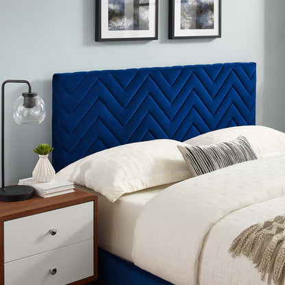 Leah Chevron Tufted Performance Velvet Platform Bed by Modway