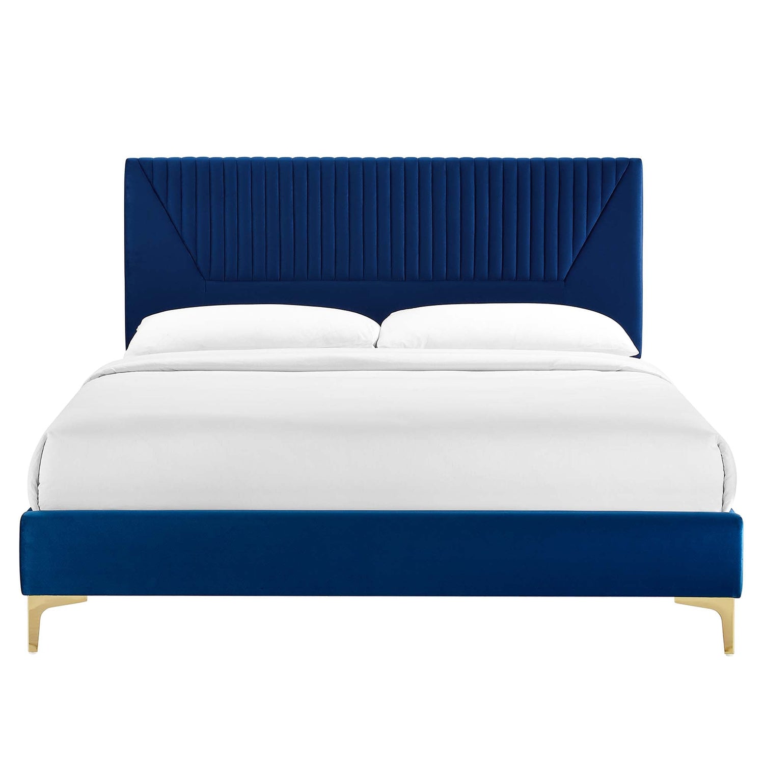 Yasmine Channel Tufted Performance Velvet Platform Bed by Modway