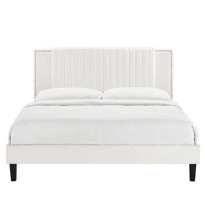 Zahra Channel Tufted Performance Velvet Platform Bed by Modway