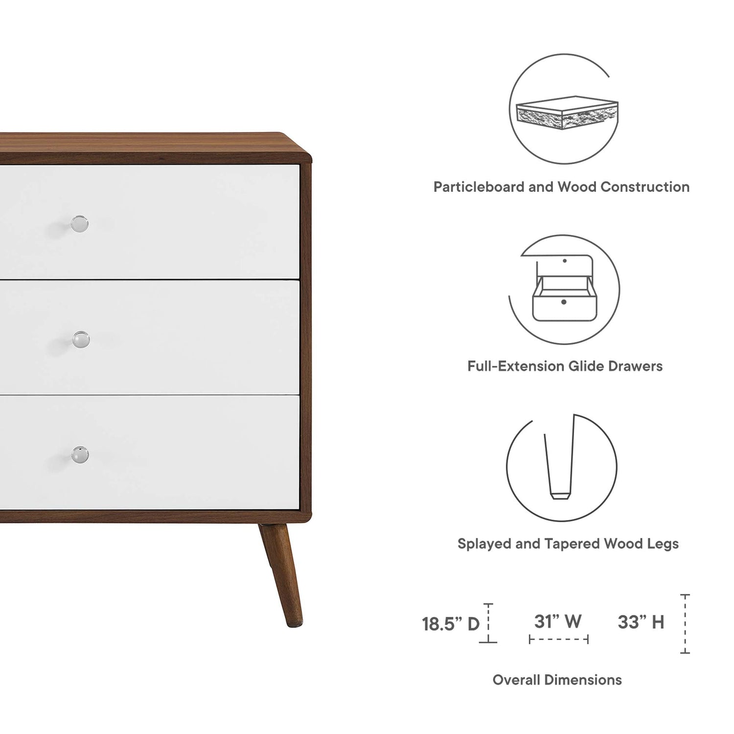 Transmit 3-Drawer Chest by Modway