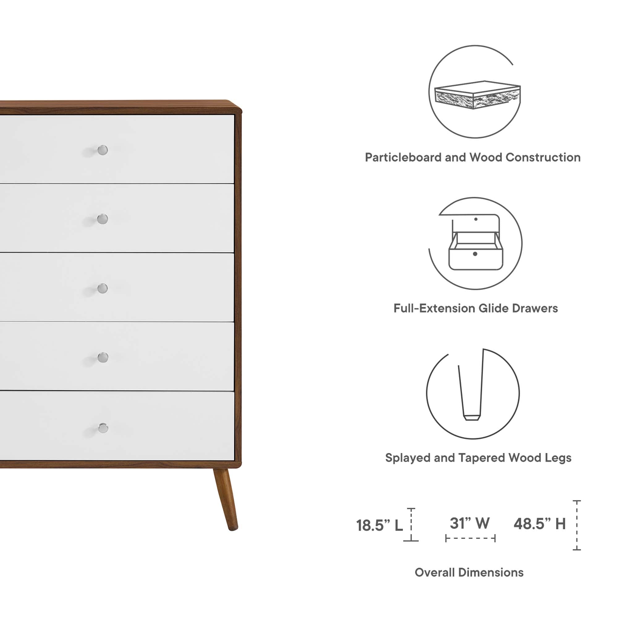 Transmit 5-Drawer Chest By HouseBean