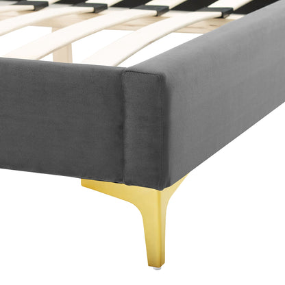 Sunny Performance Velvet Bed by Modway