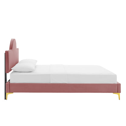 Sunny Performance Velvet Bed by Modway