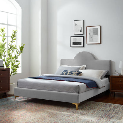 Sunny Performance Velvet Bed by Modway