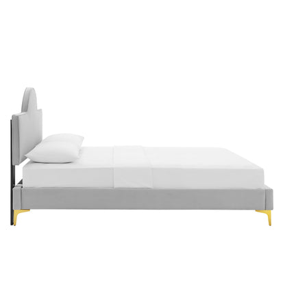 Sunny Performance Velvet Bed by Modway