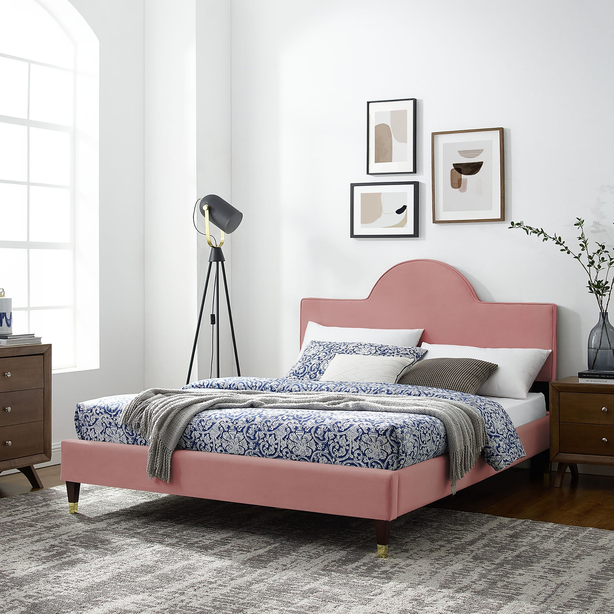 Aurora Performance Velvet Bed by Modway