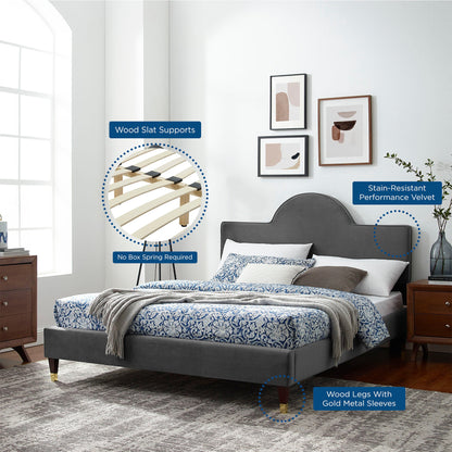 Aurora Performance Velvet Bed by Modway