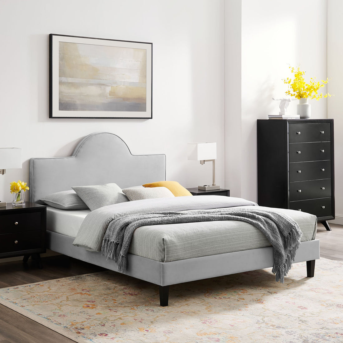 Soleil Performance Velvet Bed by Modway