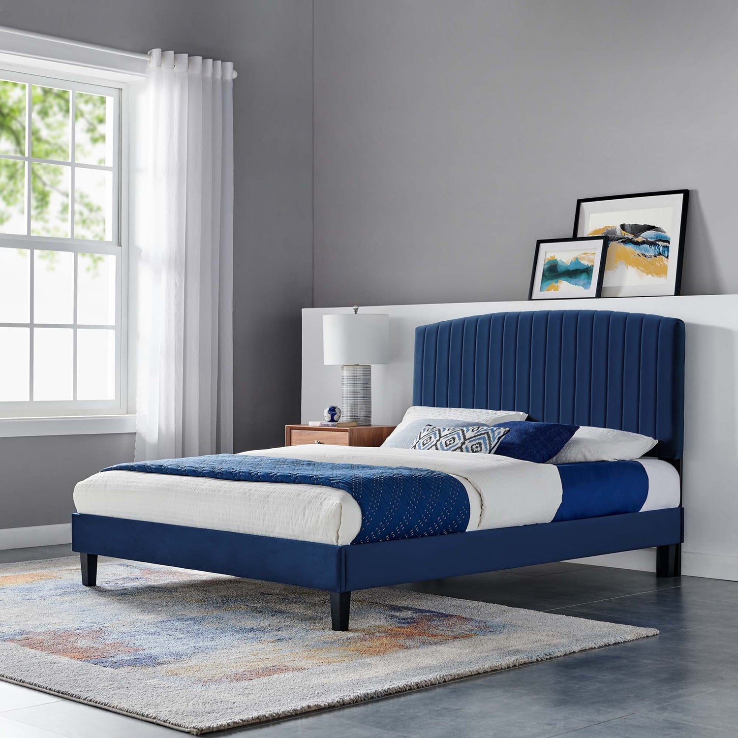 Alessi Performance Velvet Platform Bed by Modway