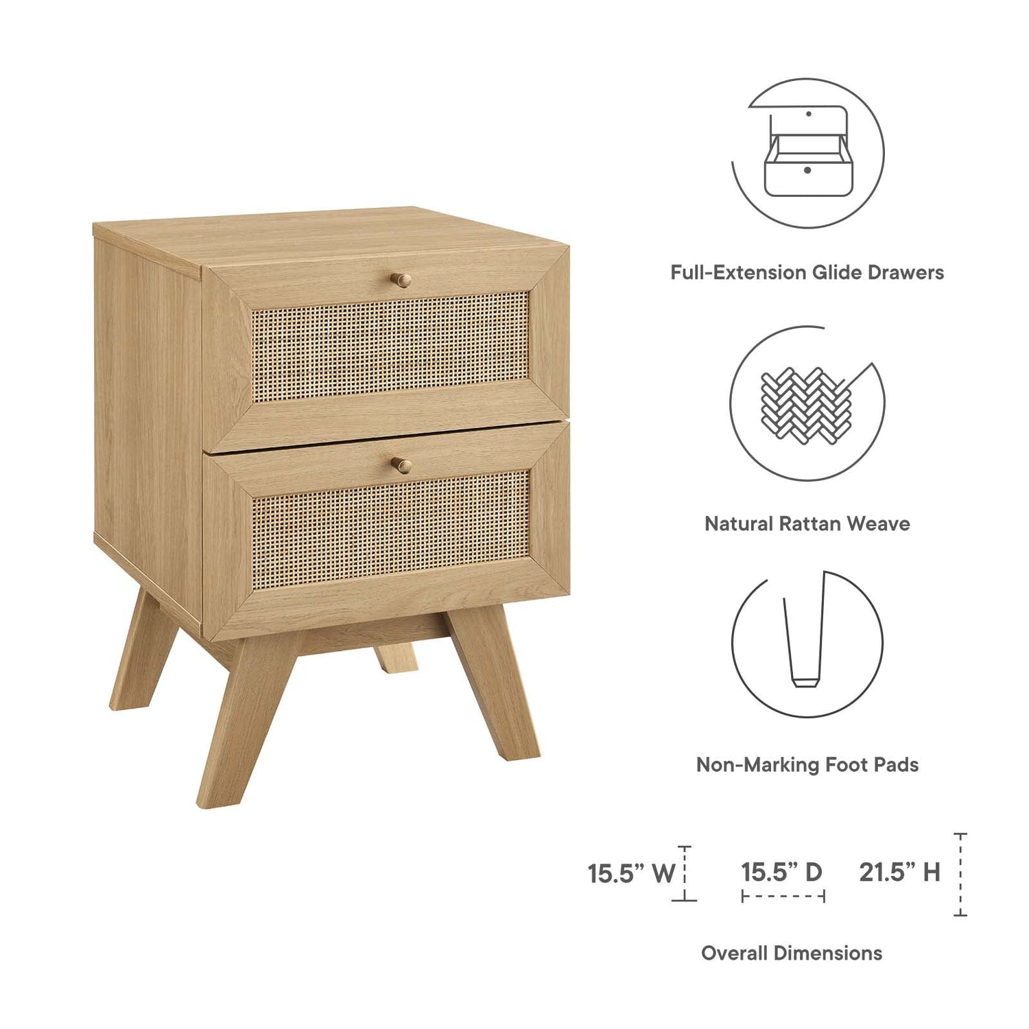 Soma 2-Drawer Nightstand By HouseBean