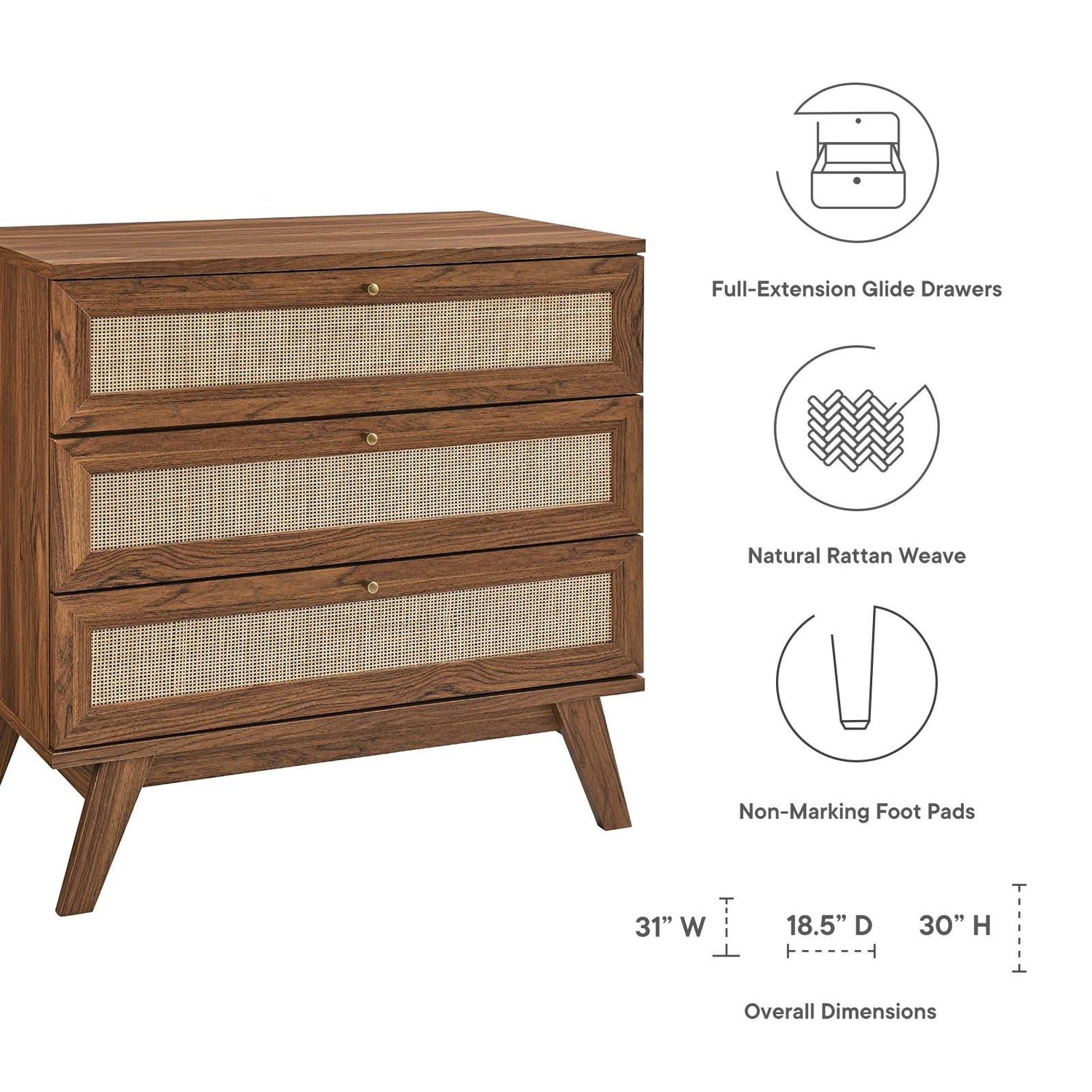 Soma 3-Drawer Dresser By HouseBean