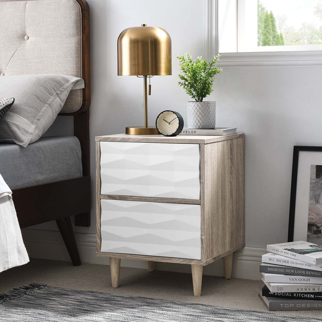 Vespera 2-Drawer Nightstand By HouseBean