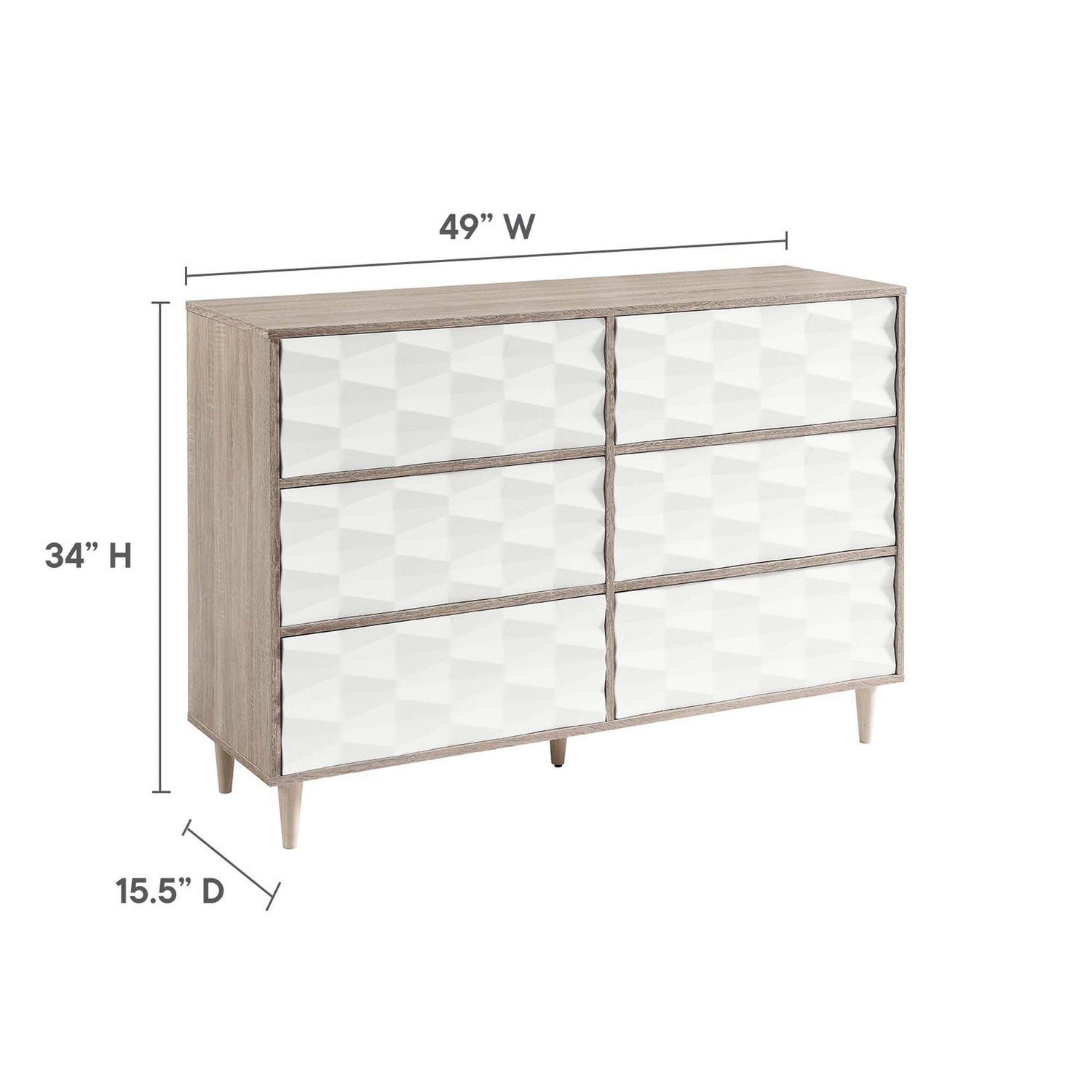 Vespera 6-Drawer Dresser by Modway