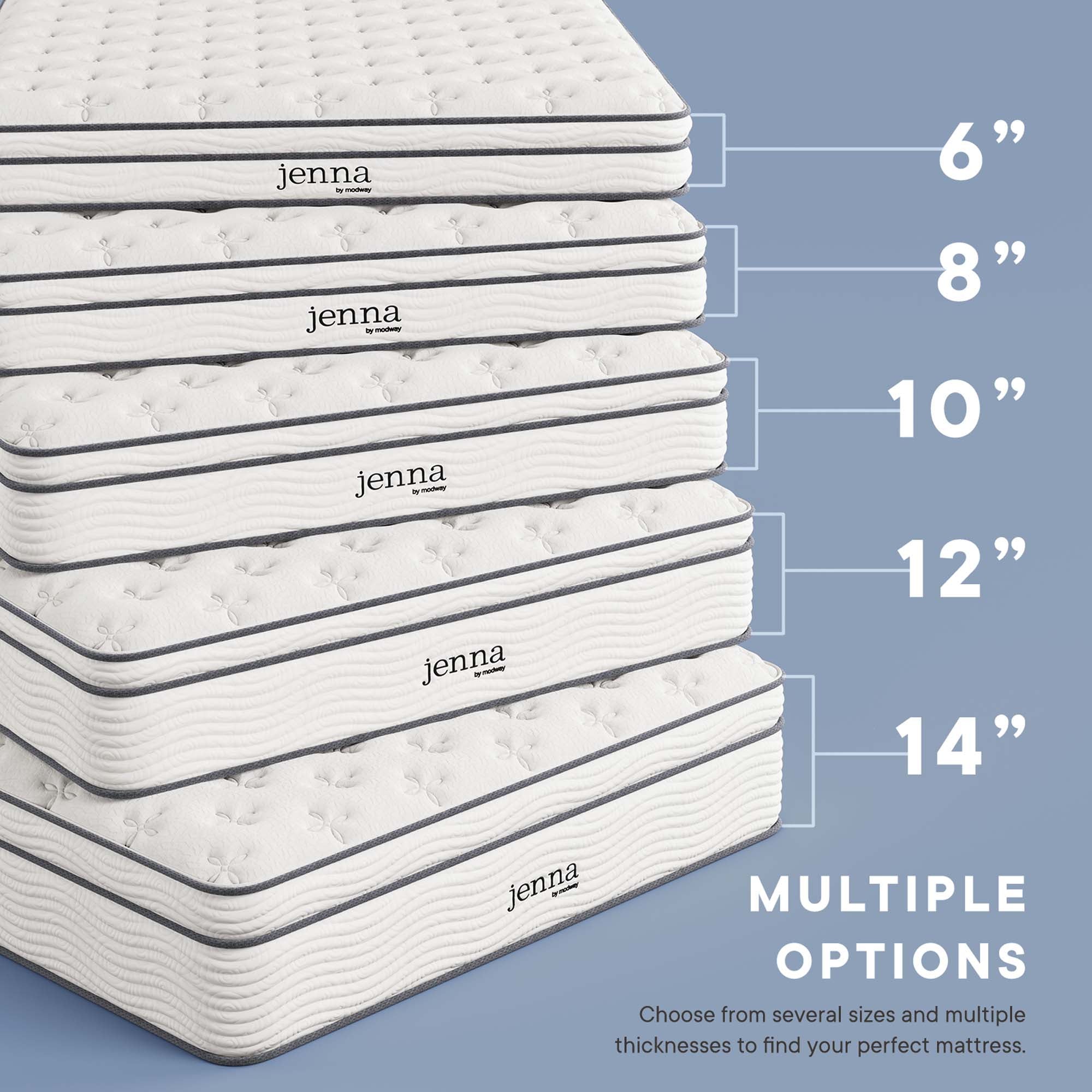 Jenna Innerspring and Foam Mattress by Modway