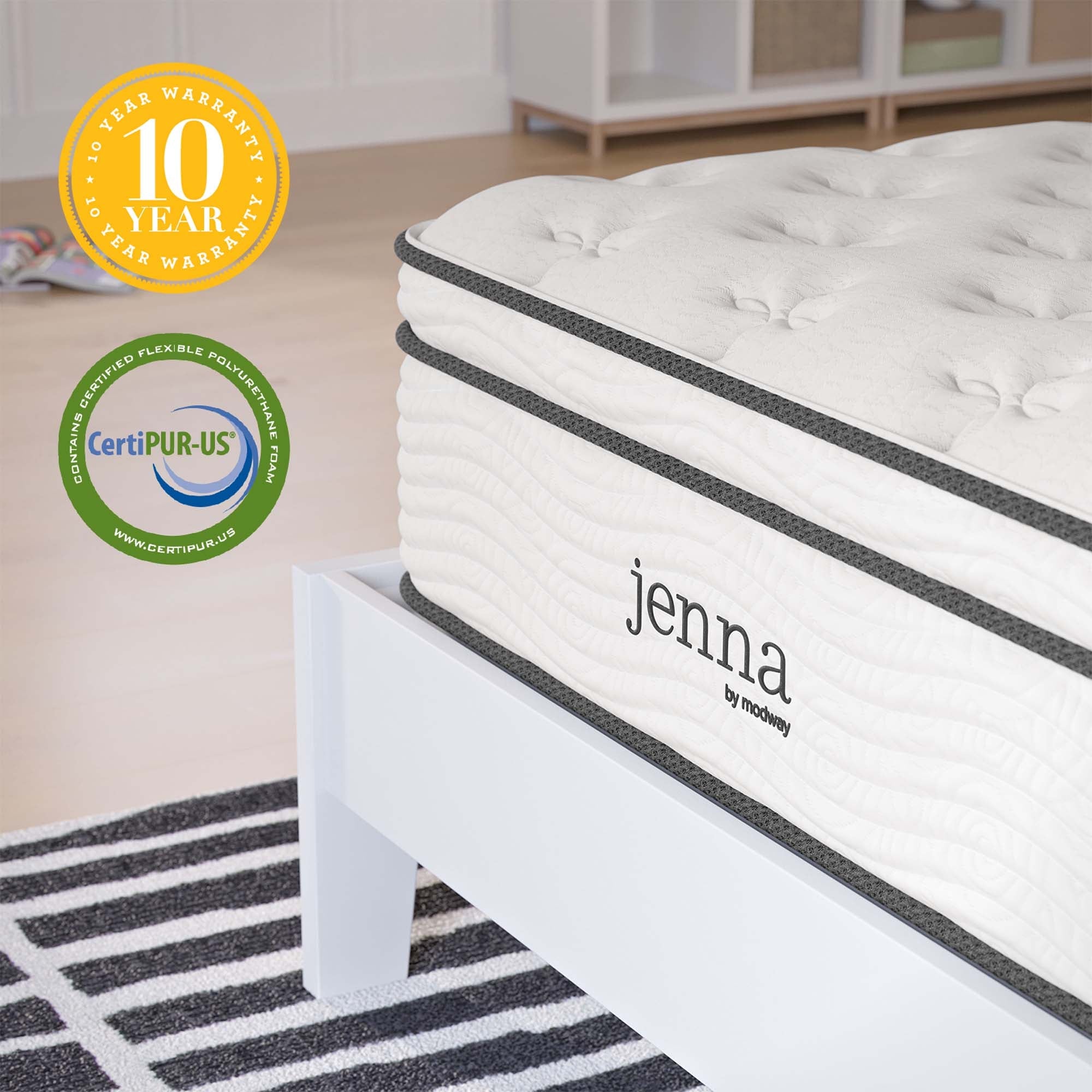 Jenna Innerspring and Foam Mattress by Modway