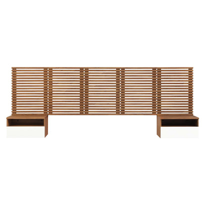 Render Wall Mount Headboard and Modern Nightstands by Modway