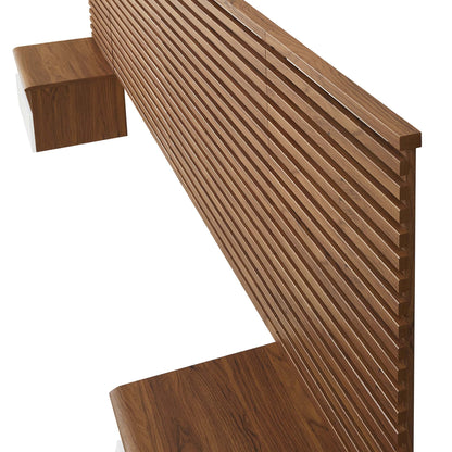Render Wall Mount Headboard and Modern Nightstands by Modway