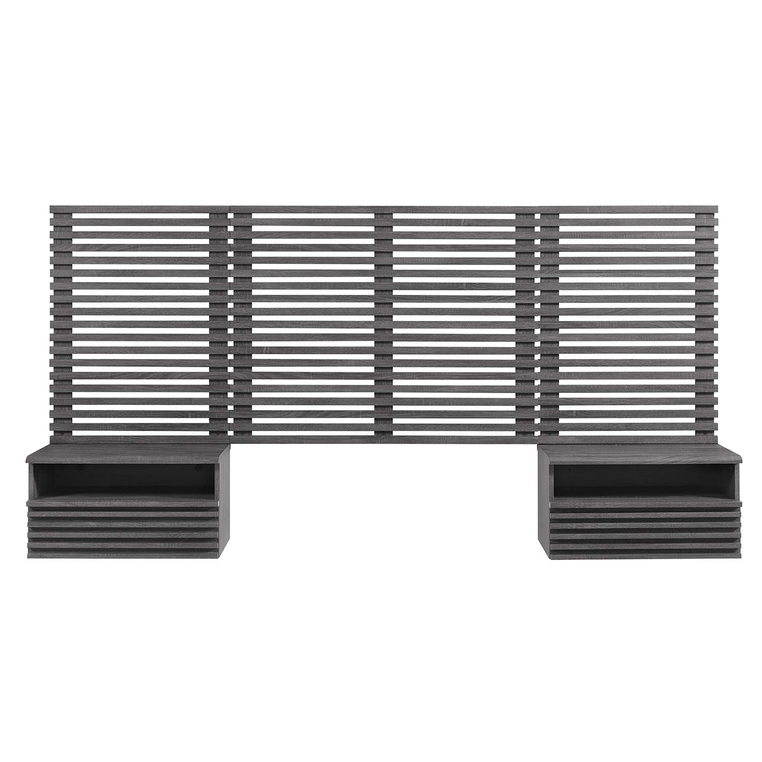 Render Wall Mount Headboard and Modern Nightstands by Modway