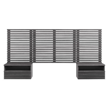 Render Wall Mount Headboard and Modern Nightstands by Modway
