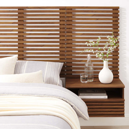 Render Wall Mount Headboard and Modern Nightstands by Modway